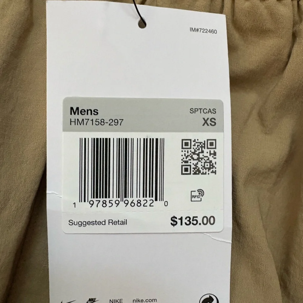 Nike Tech Pack Woven Oversized Pants Parachute Beige Men’s Sz XS HM7158-297